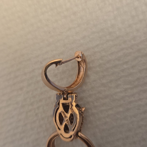 Effy 14k Rose Gold Panther Diamonds Earrings 1.75 TWC Diamond - Picture 14 of 15